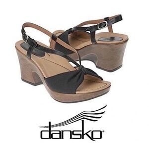 DANSKO Leather Naomi Strappy Fabric Sandal